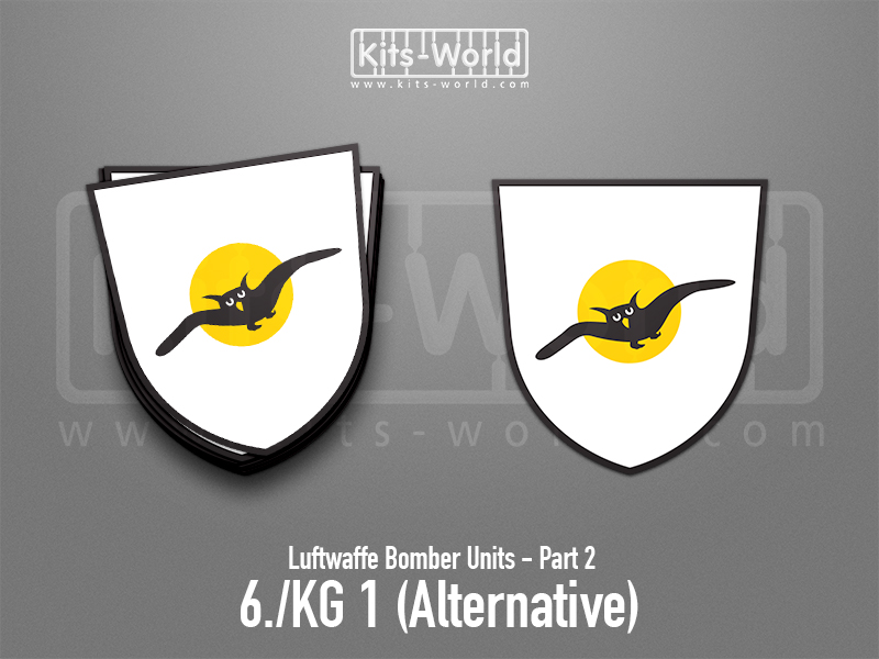 Kitsworld SAV Sticker - Luftwaffe Bomber Units - 6./KG 1 a W:93mm x H:100mm 